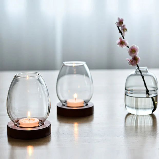 Transparent Glass Candlestick