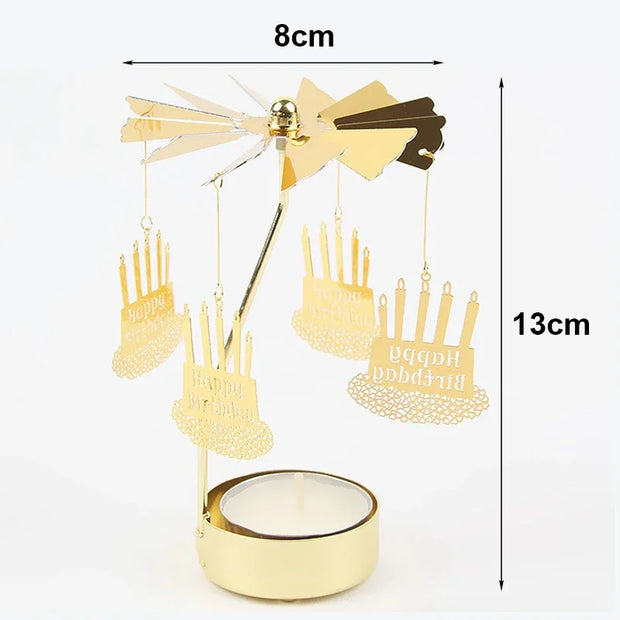 Metal Rotating Candle Holder