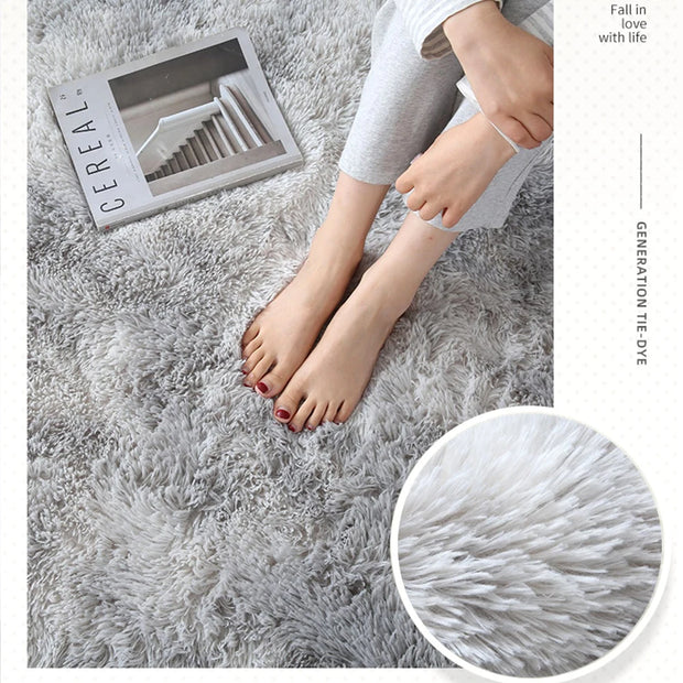 Plush Carpet Thick Bedroom Carpets Anti Slip Soft Rugs Large Rugs