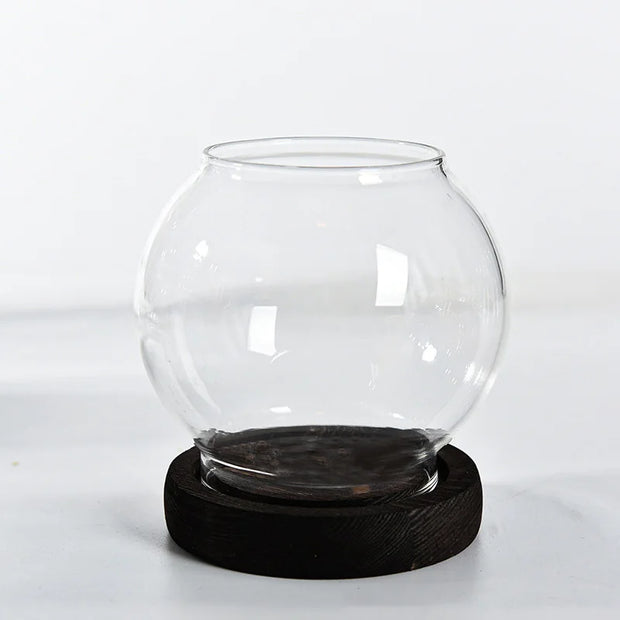 Transparent Glass Candlestick