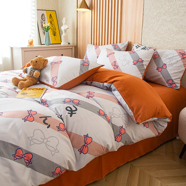 Flower Printed Duvet Cover