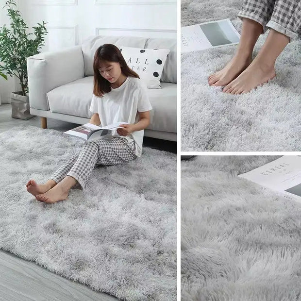 Plush Carpet Thick Bedroom Carpets Anti Slip Soft Rugs Large Rugs