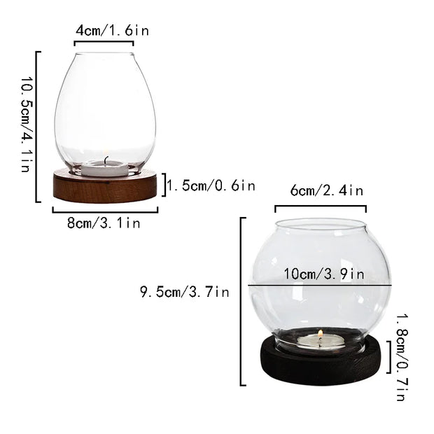 Transparent Glass Candlestick