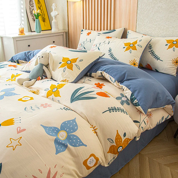 Flower Printed Duvet Cover