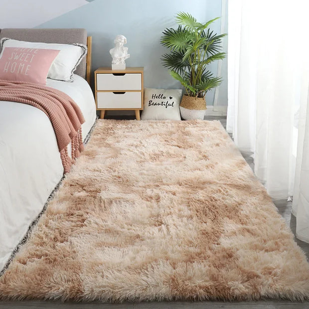 Plush Carpet Thick Bedroom Carpets Anti Slip Soft Rugs Large Rugs
