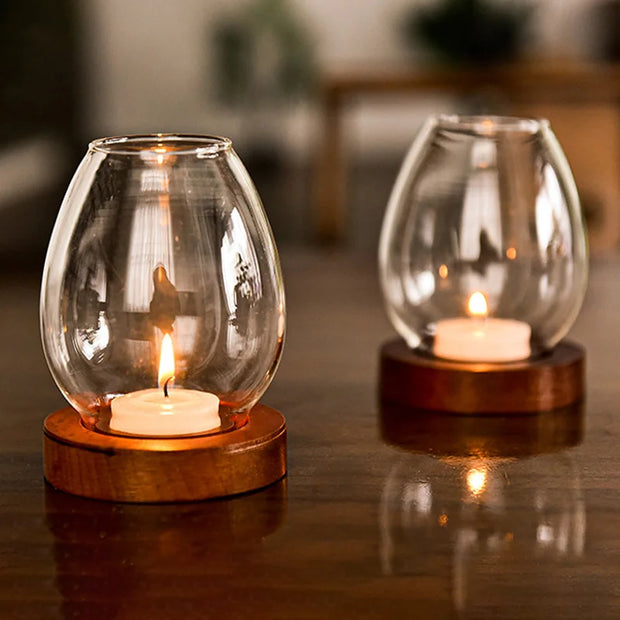 Transparent Glass Candlestick