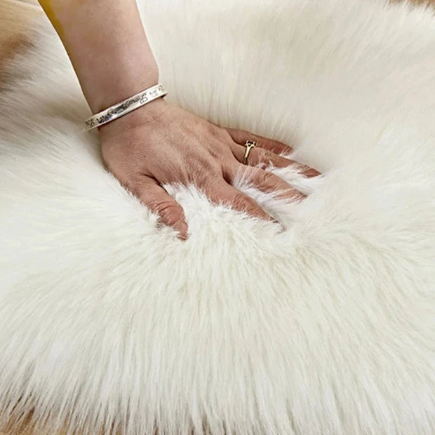 Heart Shaped Fluffy Rug