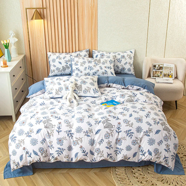 Flower Printed Duvet Cover