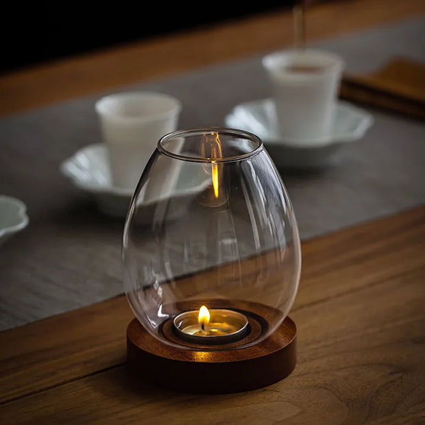 Transparent Glass Candlestick