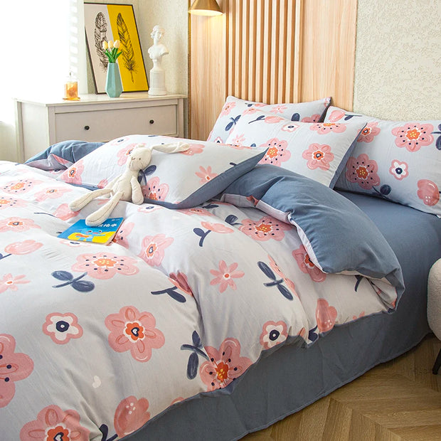 Flower Printed Duvet Cover