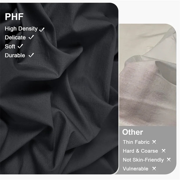 Solid Color Duvet Cover 100% Washed Cotton Quilt Cover Japanese Minimalist Style