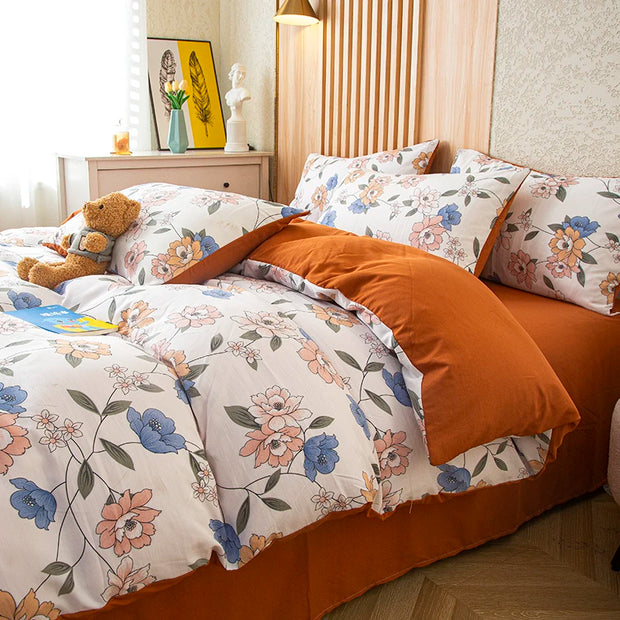 Flower Printed Duvet Cover