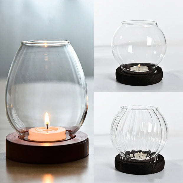 Transparent Glass Candlestick