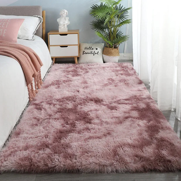 Plush Carpet Thick Bedroom Carpets Anti Slip Soft Rugs Large Rugs